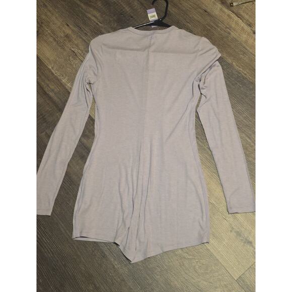 Florence by Mills Romper Small Lavender Purple Long Sleeve Button Front Ribbed - Picture 5 of 5